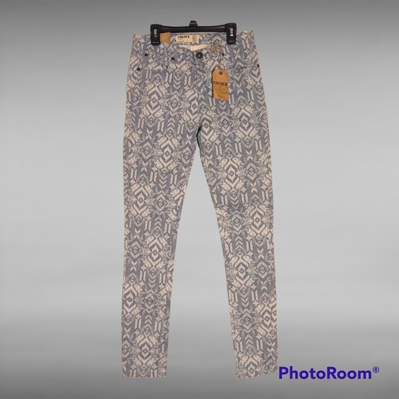 COTTON ON JEANS Women's Size 6 SKINNY Digital Tribal Blue NEW - Picture 1 of 10